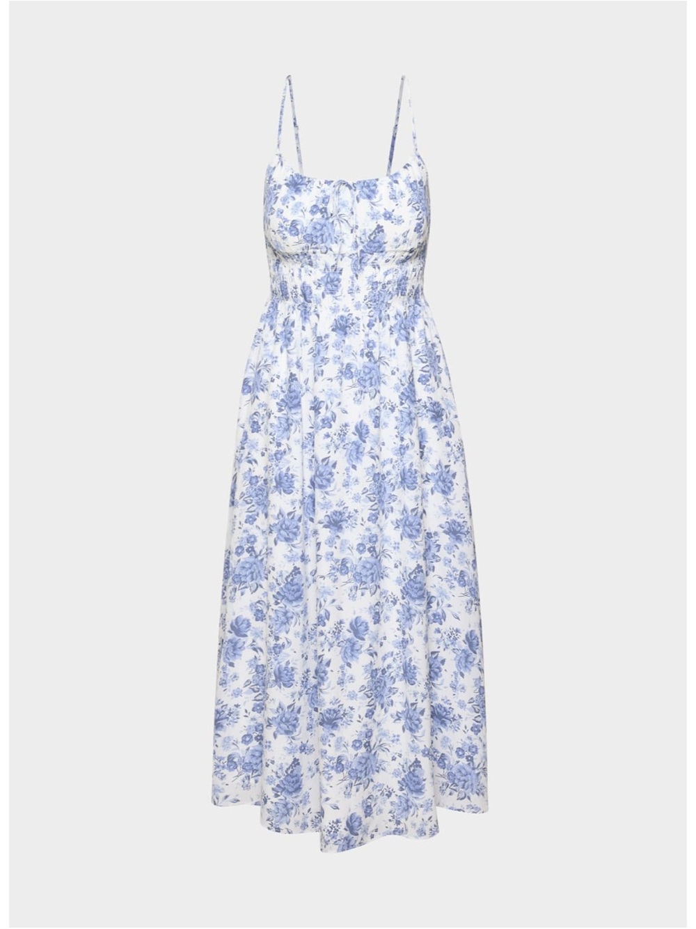 Wilfred Blue Floral Maxi Dress with Smocked Waist - STILL REGULAR PRICE ONLINE - Picture 6 of 12